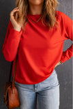 Solid Color Crewneck Pullover Sweatshirt