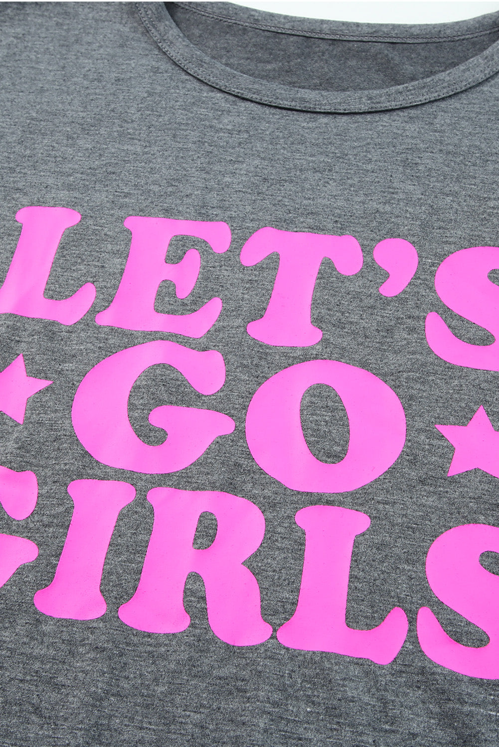 Robe t-shirt décontractée grise LET'S GO GIRLS