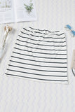 White Striped Strapless Bandeau Tank