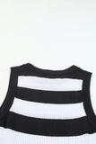 Striped Print Knitted Tank Top