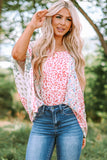 Animal Floral Mix Print Cape Top