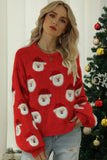 Gray Christmas Santa Claus Pullover Sweater