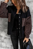 Contrast Leopard Denim Jacket