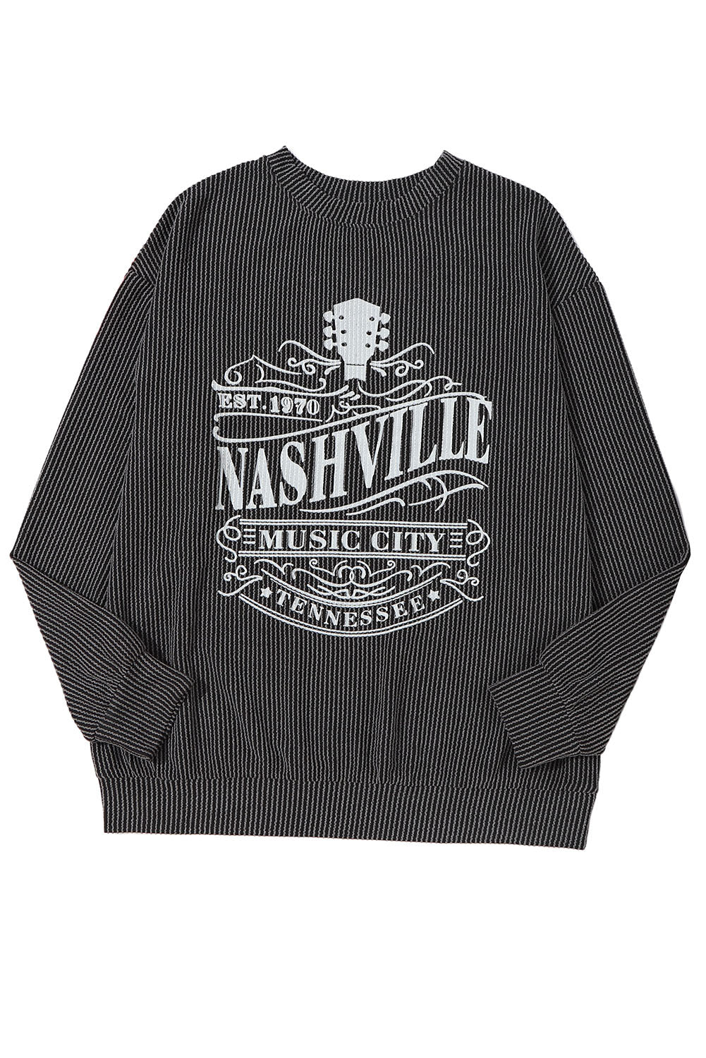 Sweat-shirt graphique filaire NASHVILLE MUSIC CITY abricot