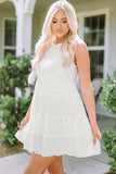 Frill Trim Sleeveless Babydoll Dress