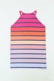 Colorful Striped Hollow Out Camisole