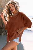 Textured Knit Drop Shoulder Tee