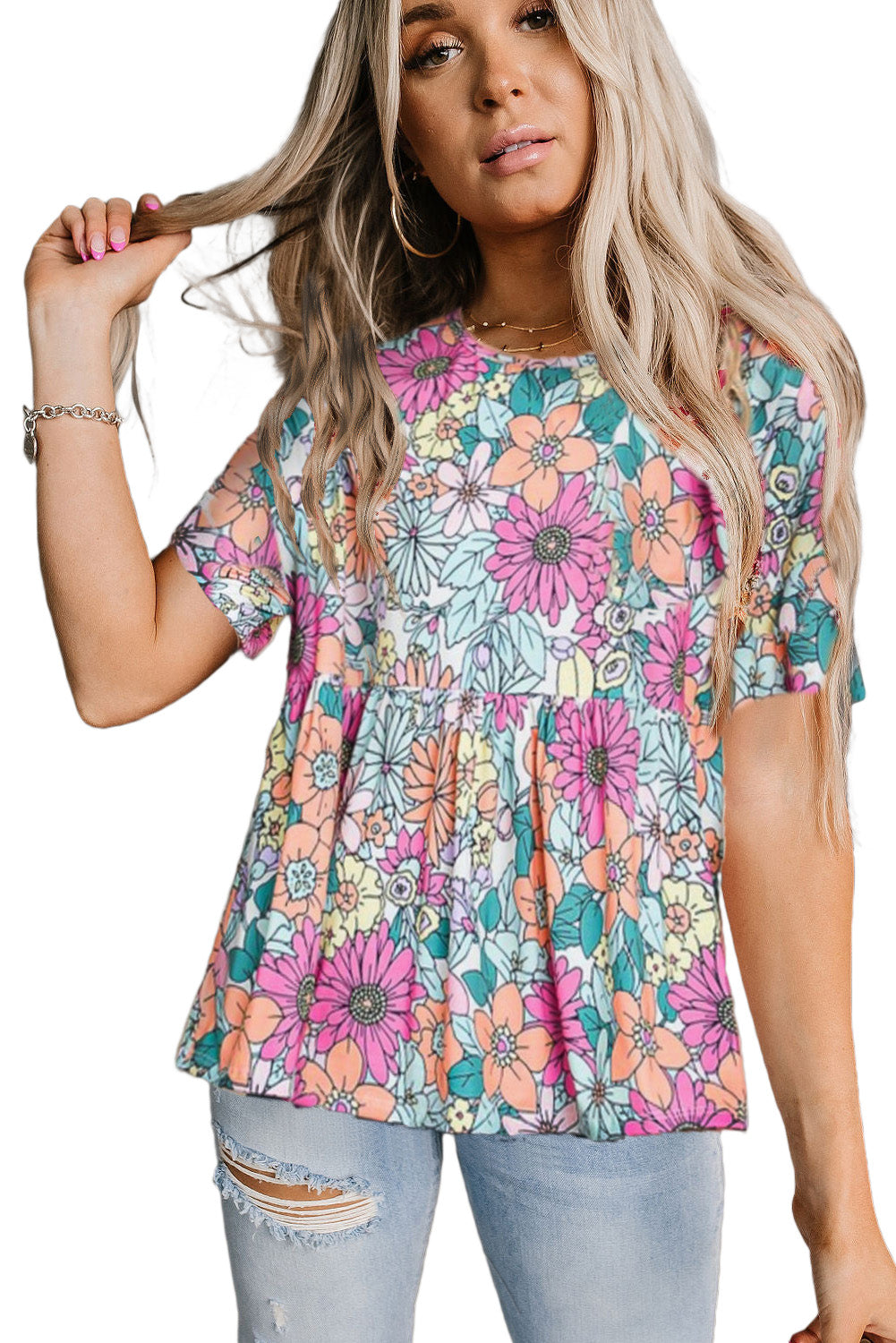 Floral Print Sleeveless Tank Top