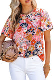 Floral Crewneck Long Sleeve Blouse