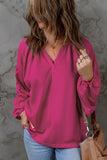 Split V Neck Dolman Top