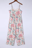 Floral Print Lace Splicing Sleeveless Blouse