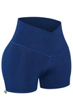 Short de yoga bleu Athletic Gym pour soulever les fesses