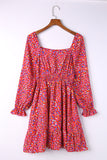 Square Neck Spring Floral Dress