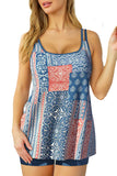 Boho Print Dual Straps Tankini Set