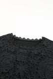 Lace Overlay Short Sleeve Top