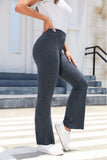 Mineral Wash Retro High Waist Flare Pants