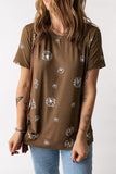 Dandelion Print Crew Neck T-shirt