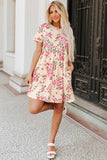 Animal & Floral Blended Babydoll Fit T-shirt Dress