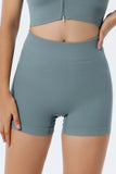 Textured Butt Lifting High Waist Yoga Shorts