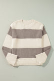 Simply Taupe Colorblock Loose Pullover Sweater