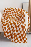 Yellow Checkerboard Printed Soft Throw Blanket 120*200cm