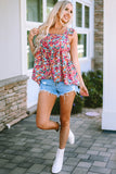 Square Neck Floral Tank Top