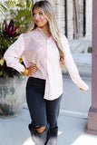 Sequin Contrast Long Sleeve Shirt