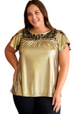 Copper Textured Oversize Foil T-Shirt