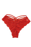 Strappy Crisscross Floret Lace Pantie