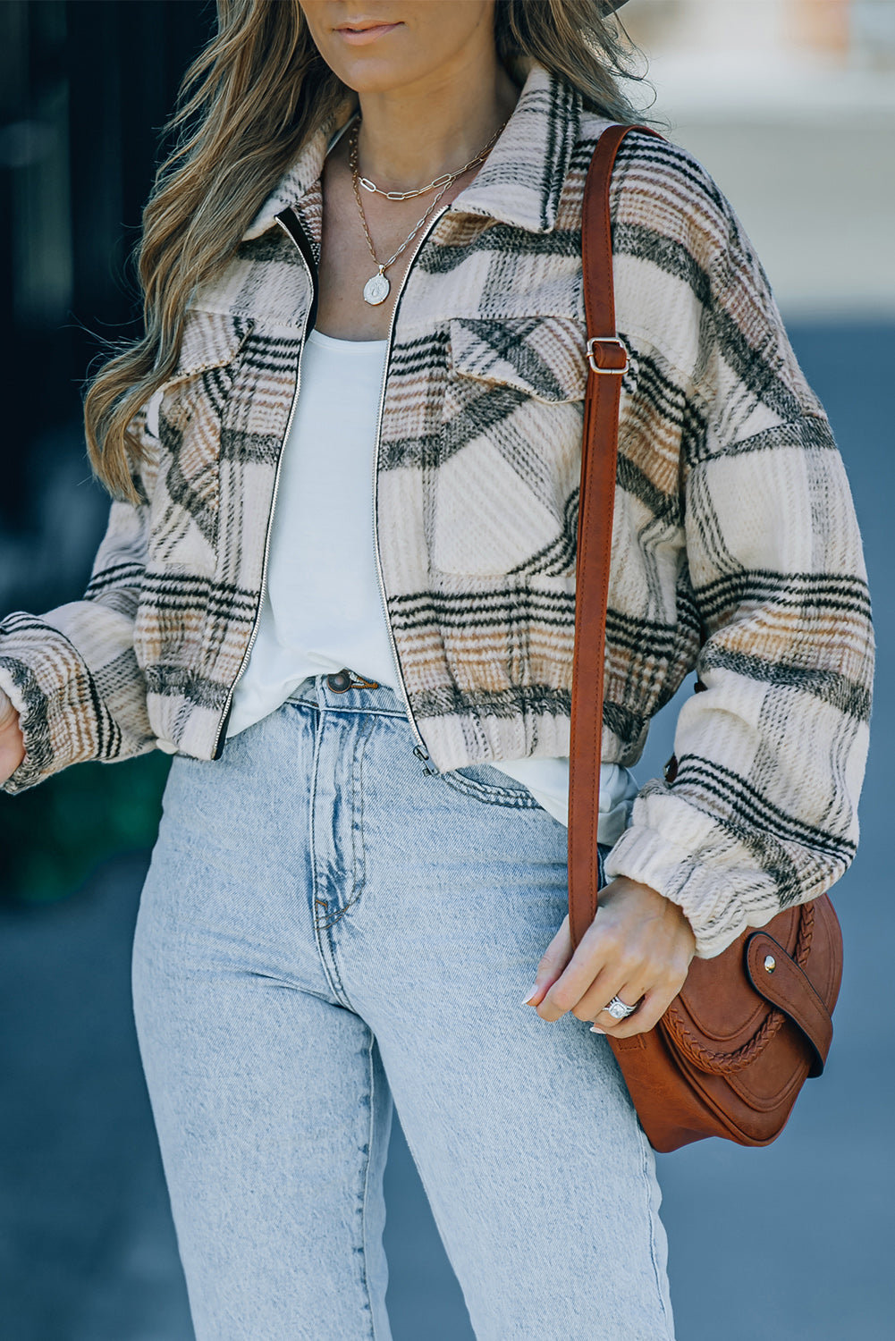 Vintage London Plaid Cropped Jacket