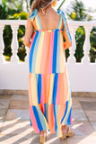 Tiered Tie Shoulder Straps Maxi Dress