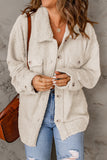 Flap Pockets Button Front Jacket