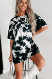 Tie-dye Round Neck Short Sleeve Top