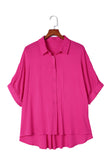 Chemise Dolman surdimensionnée douce Rose