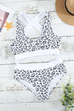 Print Criss Cross Back Bikini Set