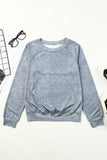 Gray Crew Neck Long Sleeve Sweatshirt