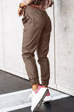 Leather Tie Waist Jogger Pants