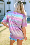 Shiny Iridescent Stay Wild Graphic Oversized Tee