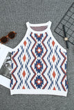 Aztec Geometric Print Knitted Tank Top