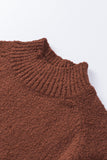 Solid Color Lantern Sleeve Knitted Sweater