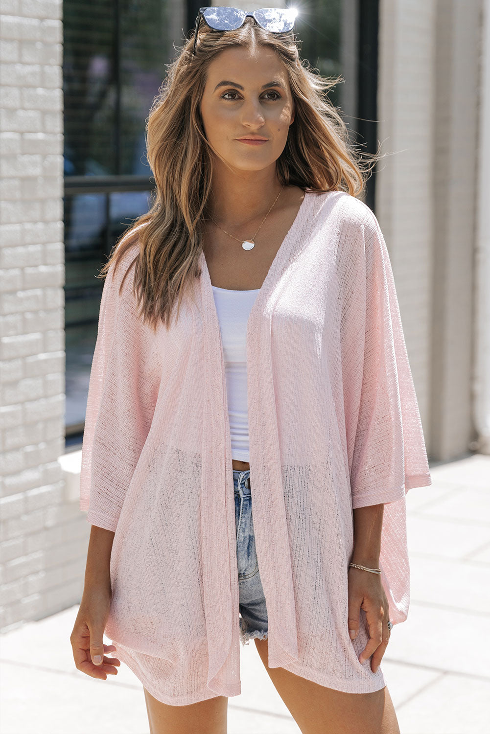 Sheer Lightweight Knit Long Sleeve Cardigan