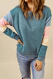 Colorblock Long Sleeve Pullover Sweatshirt