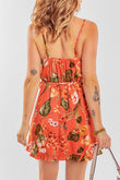 Sleeveless A-line Floral Dress