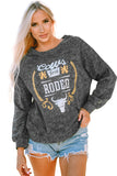 Sweat-shirt gris délavé minéral graphique RODEO Coors Banquet