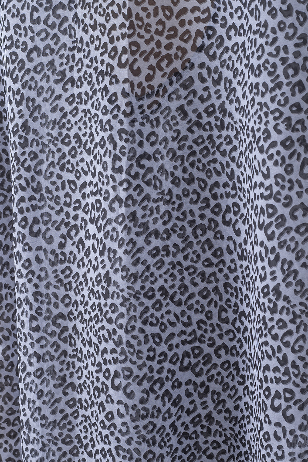 Animal Print Drawstring Ruffled Plus Size Beach Cover-up