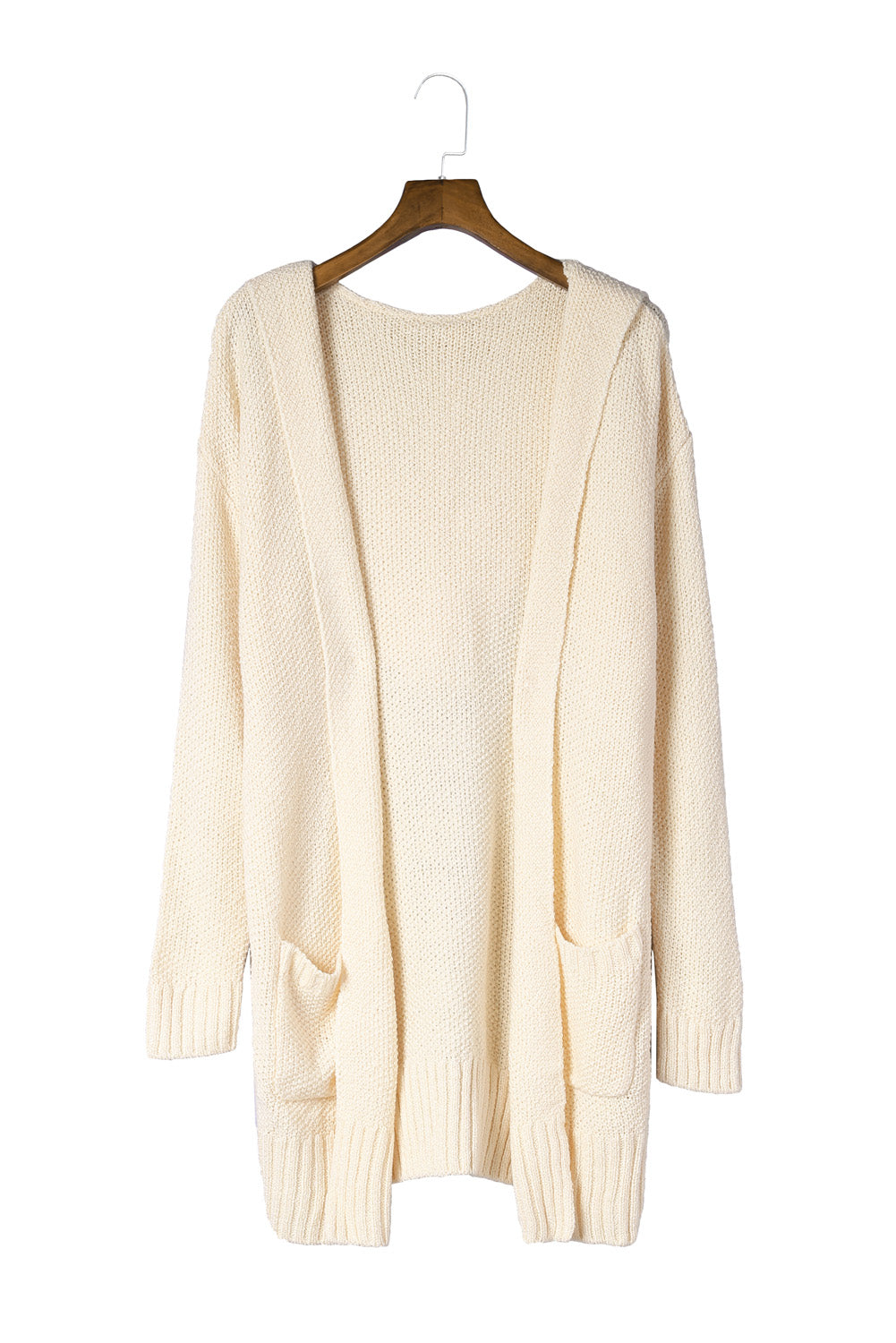 Hooded Open Knit Cardigan