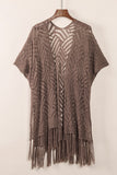 Loose Knitwear Kimono with Slits