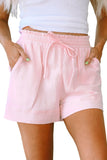 Drawstring Waist Pocketed Lounge Shorts