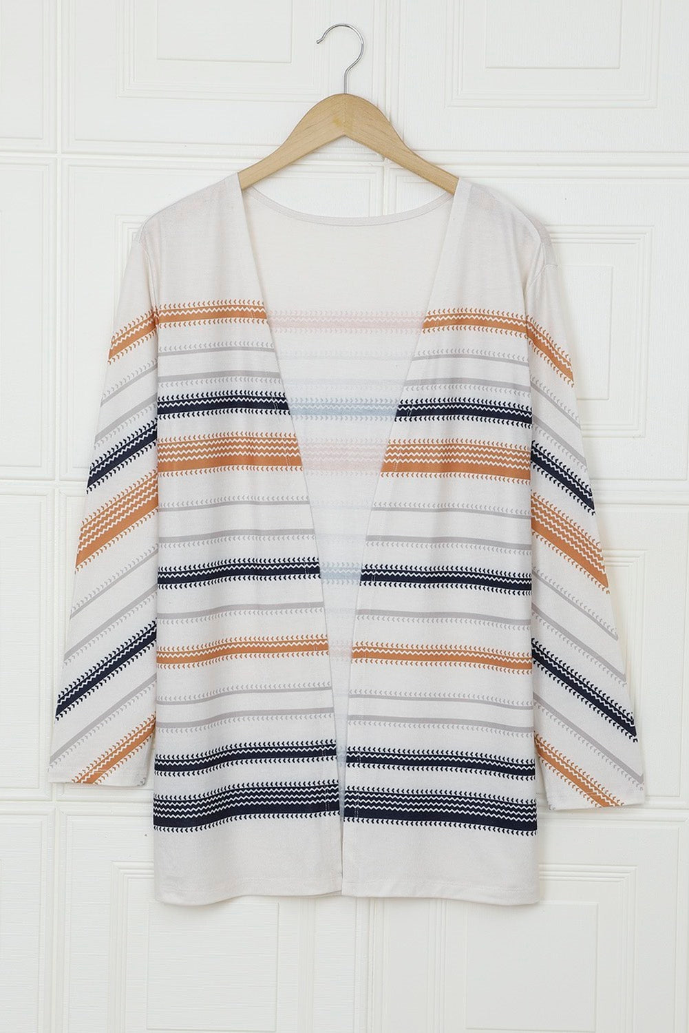 Cardigan multicolore à rayures épicées