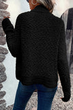 Popcorn Knit Open Front Cardigan